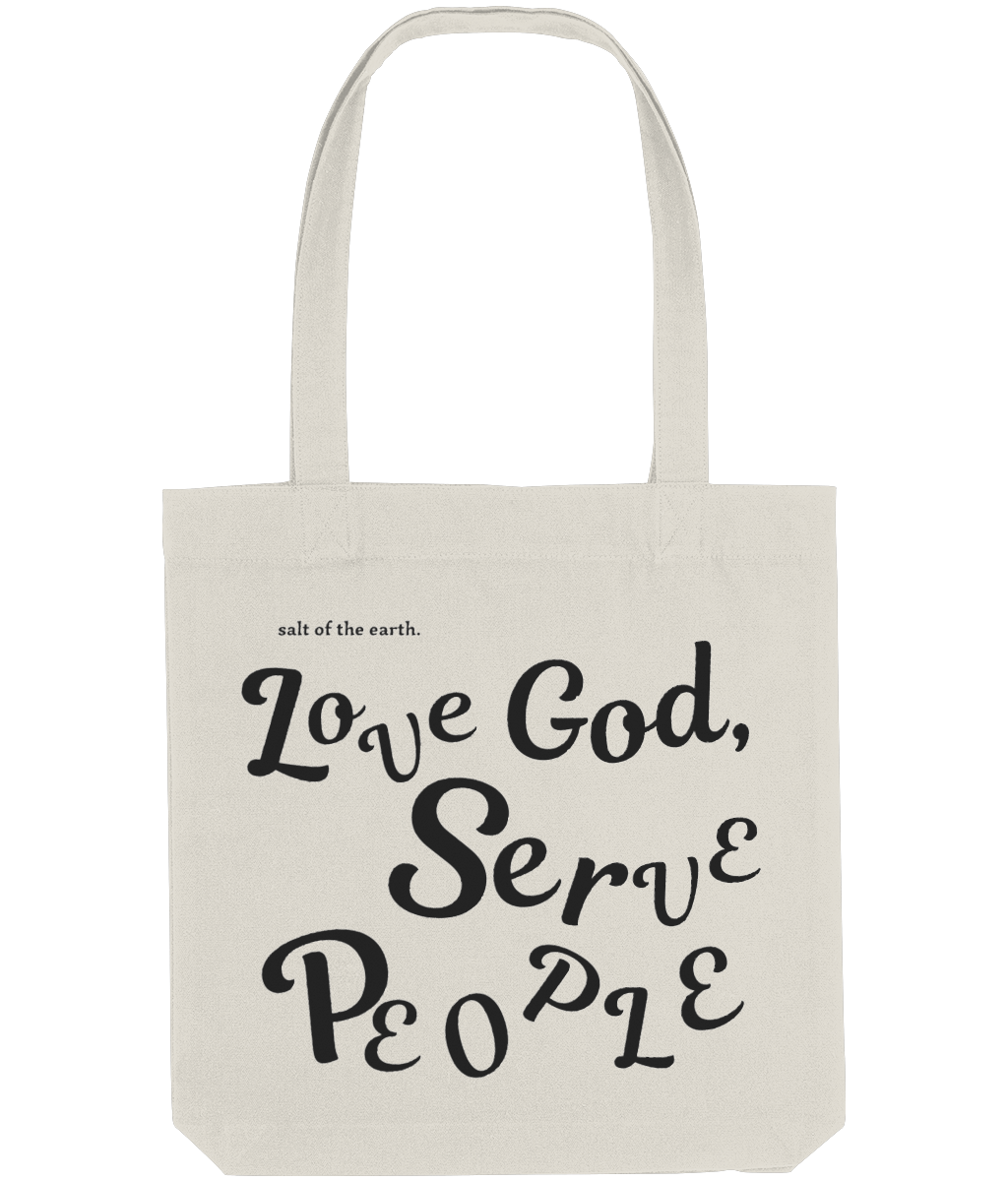 Love God, Serve People Tote Bag
