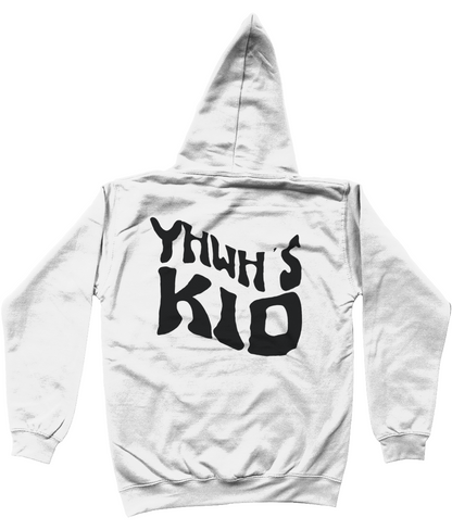 "YHWH's Kid" Youth White hoodie