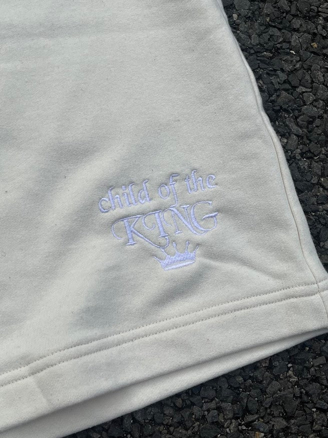 Child Of The King Cream Shorts